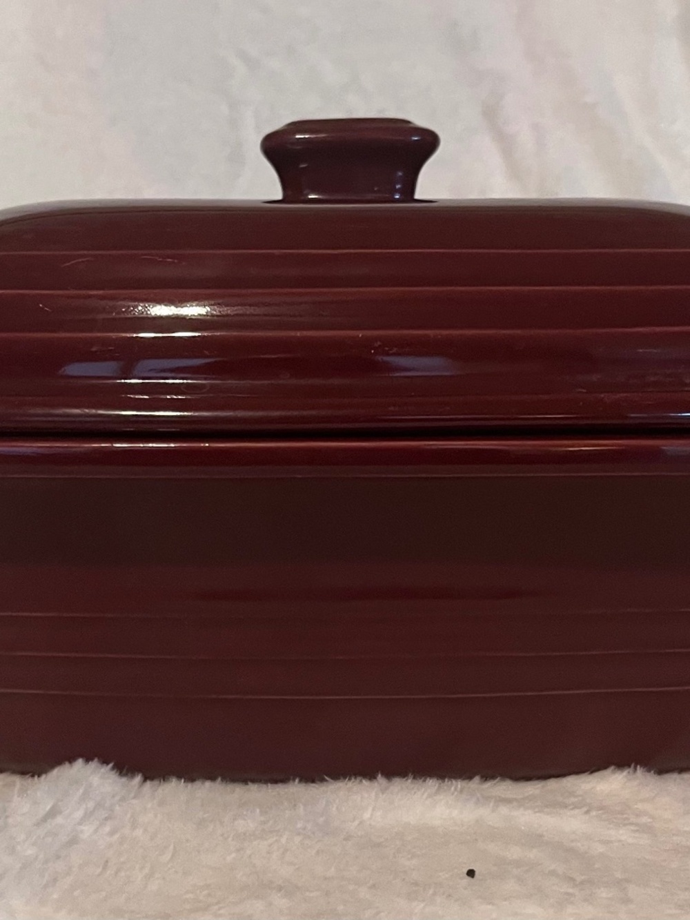 Pampered Chef Deep Covered Baker Stoneware Casserole Cranberry Red – Like New